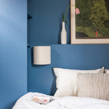 Applique murale demi lune tissu Velours côtelé Off-White