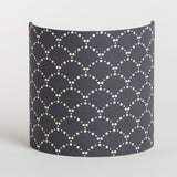 Applique murale demi lune tissu Asahi gris