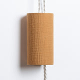 Lampe Baladeuse en gaze de coton gaufrée Caramel