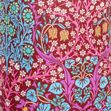 Applique murale demi lune tissu W. Morris Blackthorn rouge