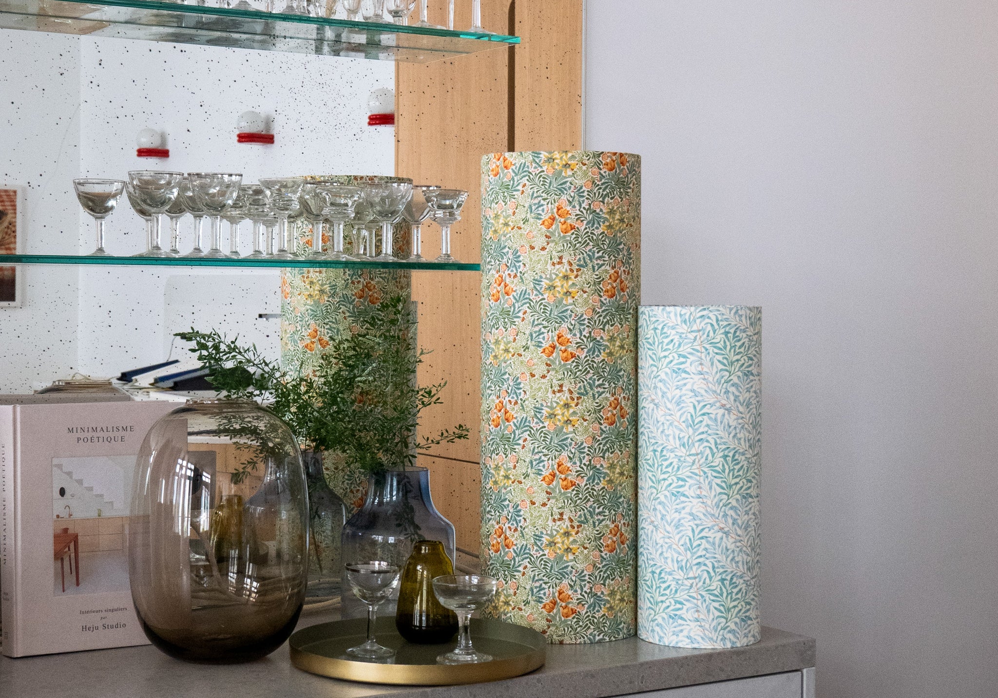 Lampe Willow L et lampe Bower XXL