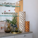 Lampe M Gaze Léo caramel et lampe XXL Gaze Léo écru
