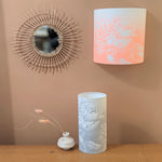 Lampe Pivoine gris S et applique Pivoine néon