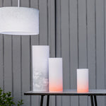 Lampe Pivoine gris L et lampes Poudre néon M et S