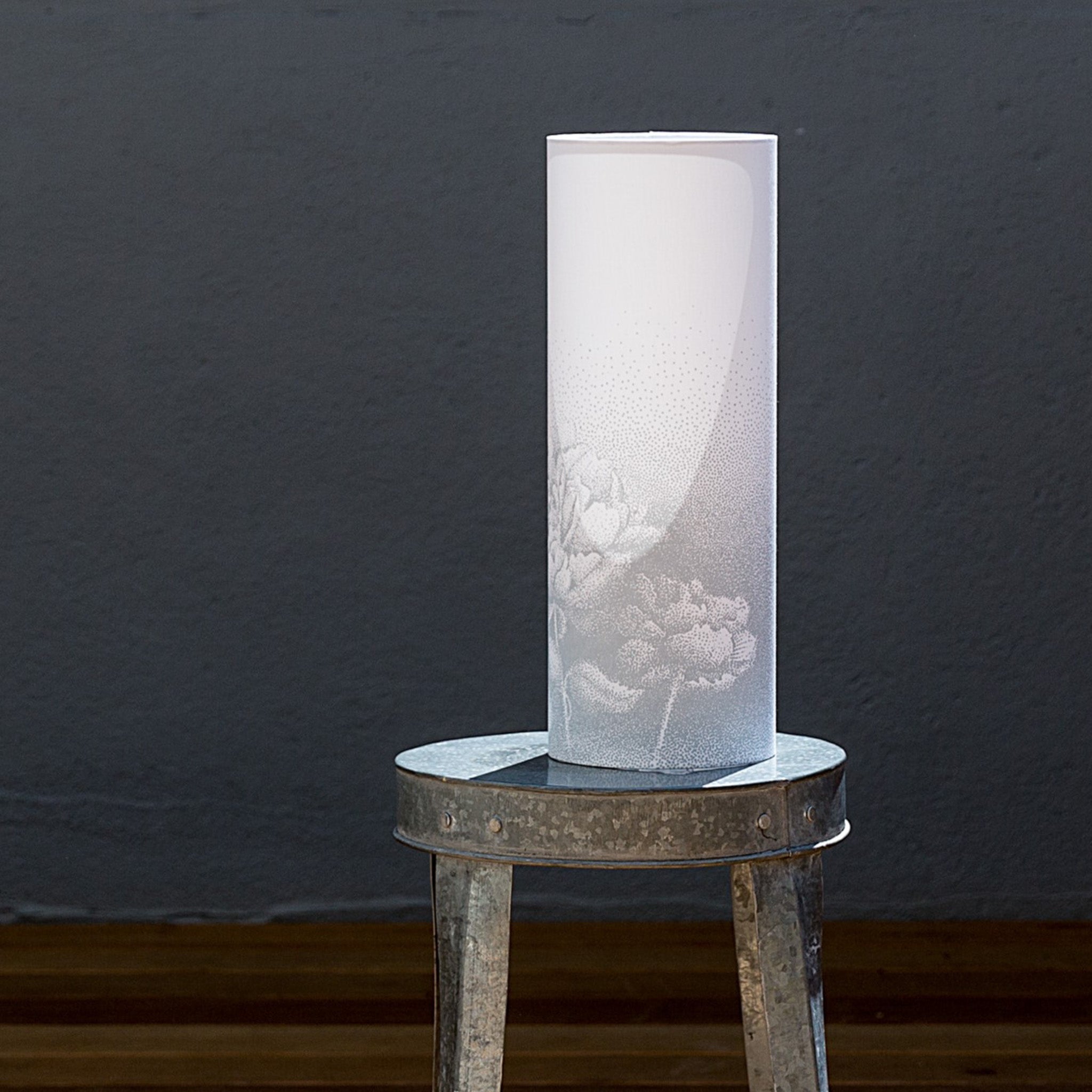 Lampe Pivoine gris L