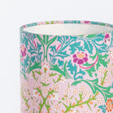 Lampe tube à poser tissu W. Morris Blackthorn rose