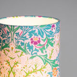 Lampe tube à poser tissu W. Morris Blackthorn rose