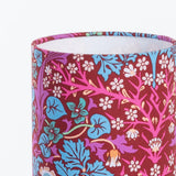 Lampe tube à poser tissu W. Morris Blackthorn rouge