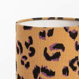 Lampe tube à poser en gaze de coton Léo caramel