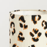 Lampe tube à poser en gaze de coton Léo écru