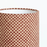 Lampe tube à poser tissu Octave rouge