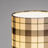 Lampe tube à poser tissu Tartan intense