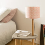 Lampe Séléné avec abat-jour cinetic corail D25 cm