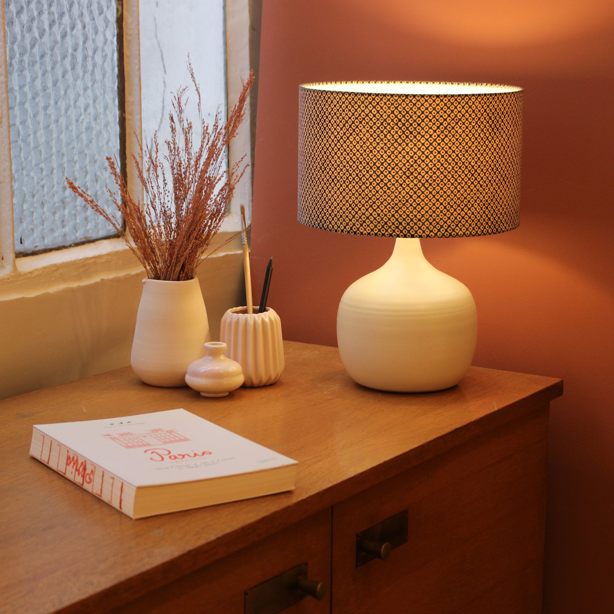 Lampe Terra Off-White avec abat-jour Octave D25 cm