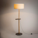 Lampadaire Eos avec abat-jour Cinetic miel D50 cm