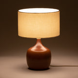 Lampe Terra Canelle avec abat-jour Gaze écru D25 cm